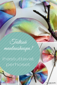 Perhonen maalaushuovasta